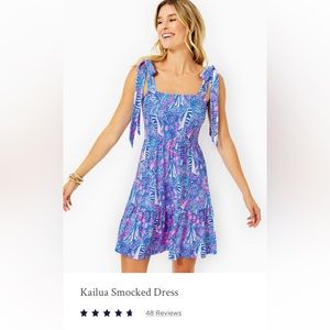Kailua smocked dress, Lilly Pulitzer. New with tags!